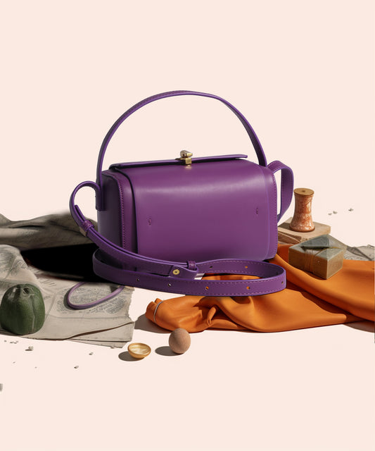 purple crossbody handbag