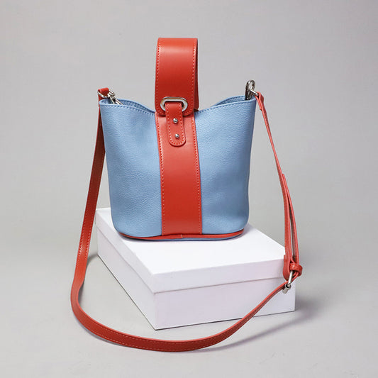 Contrast Color Bucket Handbag