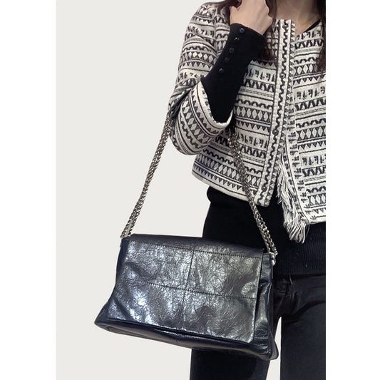soft leather chain bag